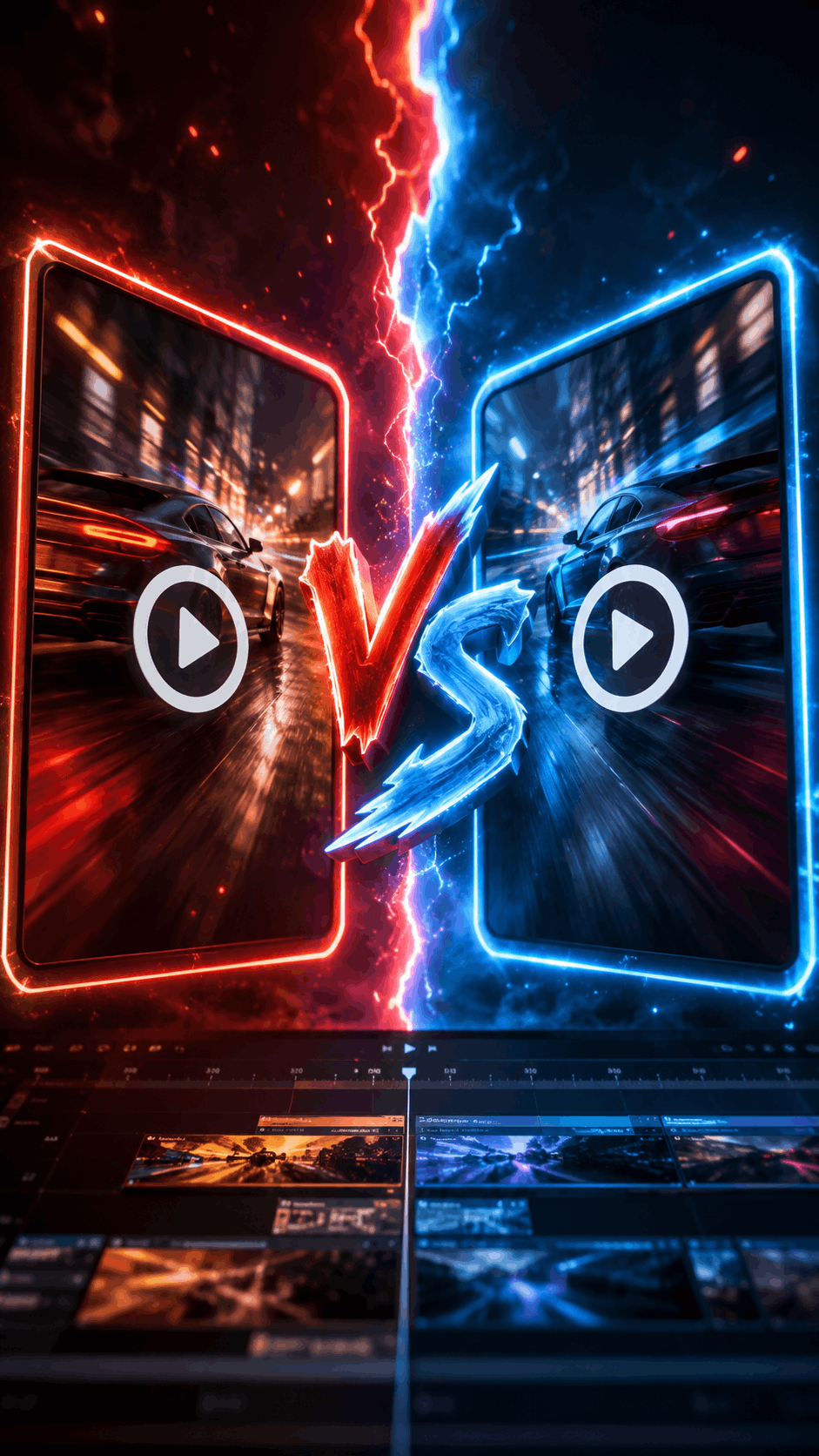 Dynamic Video Comparison Creator for Social Media